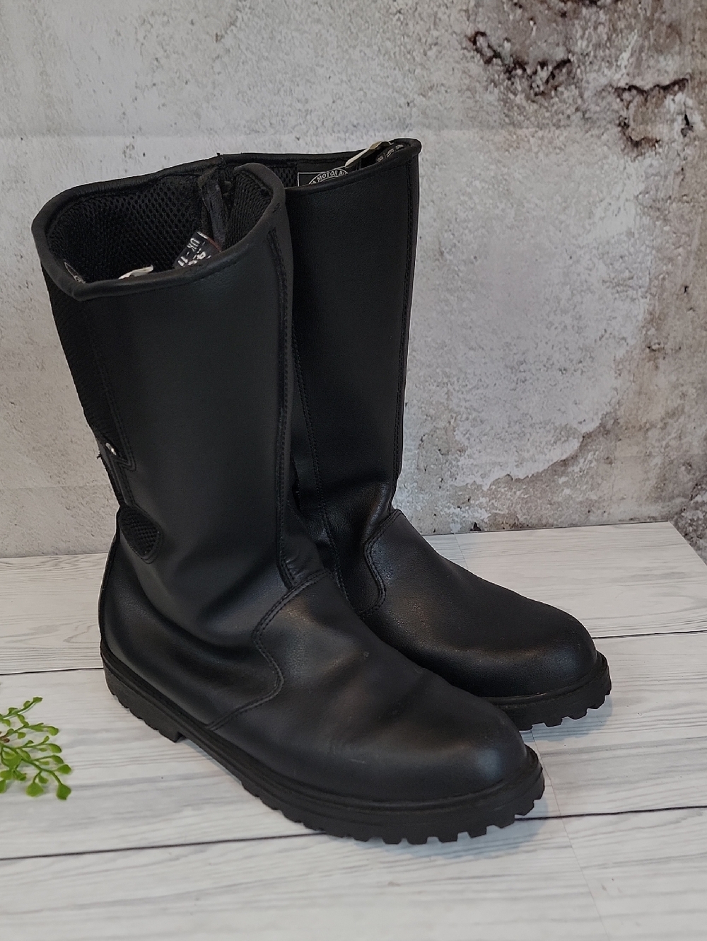 Himalaya Motor Bike Wear Black Tactical Mid-Calf Boots Black Mens Size 11